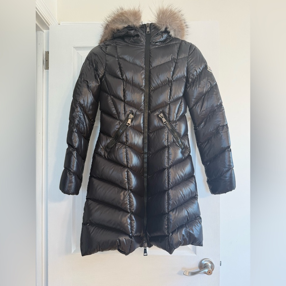 Moncler Fulmarus Black Coat Size 0.